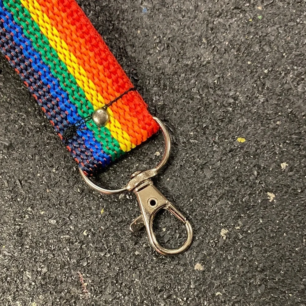 Handmade Rainbow Keychain Wristlet